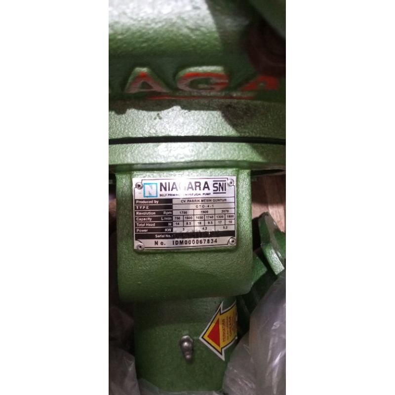 Pompa Air Merk Niagara GTO-4 4inchi