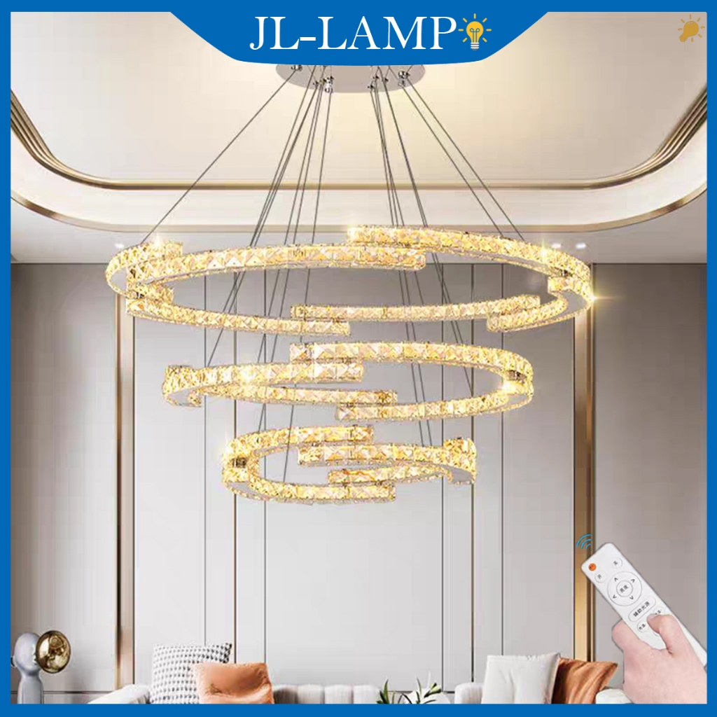 Lampu Gantung Ruang Tamu Mewah 3 Warna Lampu Hias Gantung Lampu Ruang Tamu Nordik Lampu Kristal
