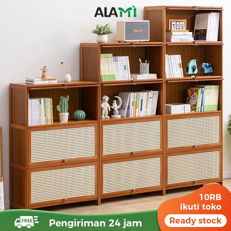 Alami Rak Lemari Buku Penyimpanan Buku Rak Buku Rak Buku Minimalis Lemari Buku Minimalis Buku Modern