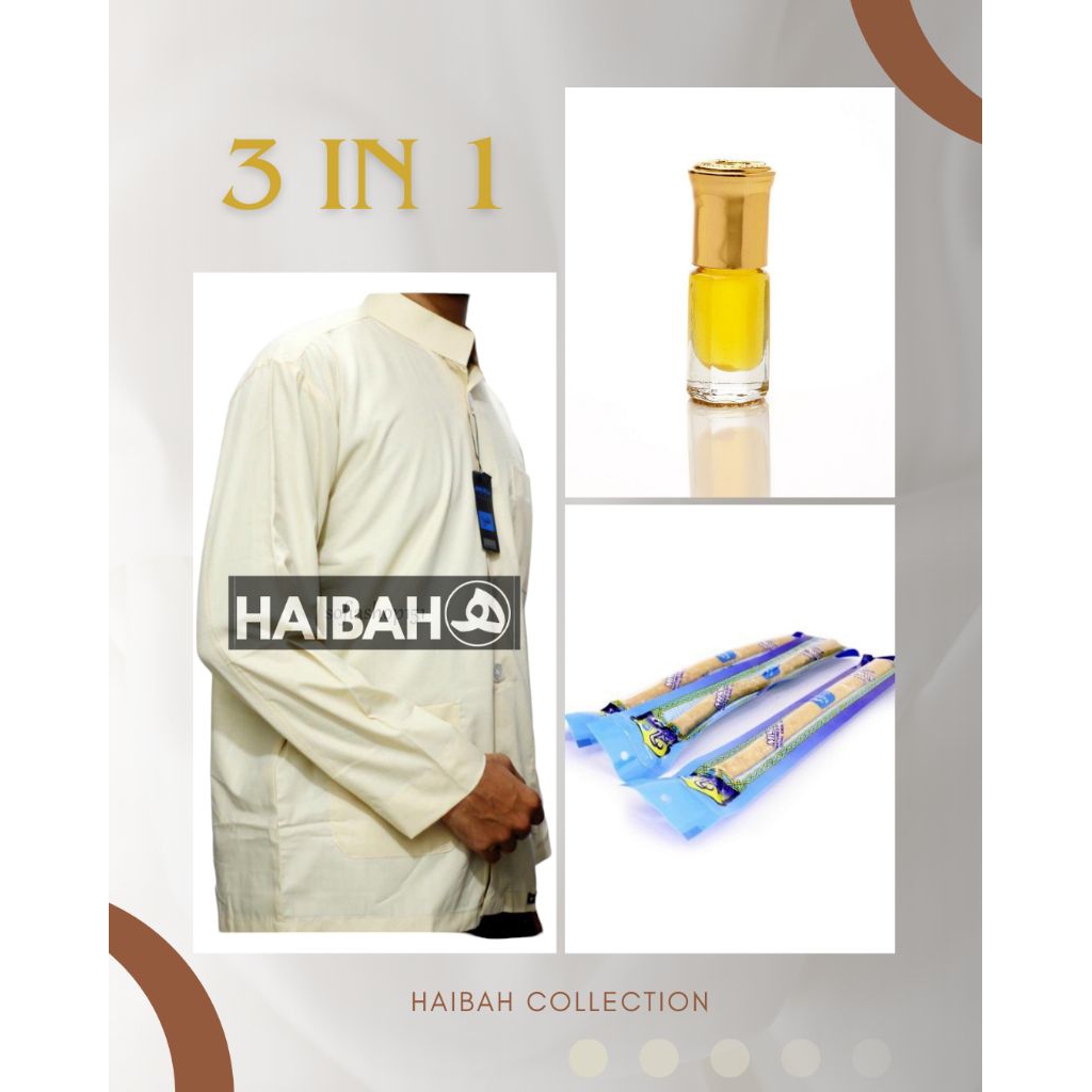 Baju Koko ammu warna krem baju Koko ammu baju Koko pria baju Koko lengan panjang baju Koko haibah am