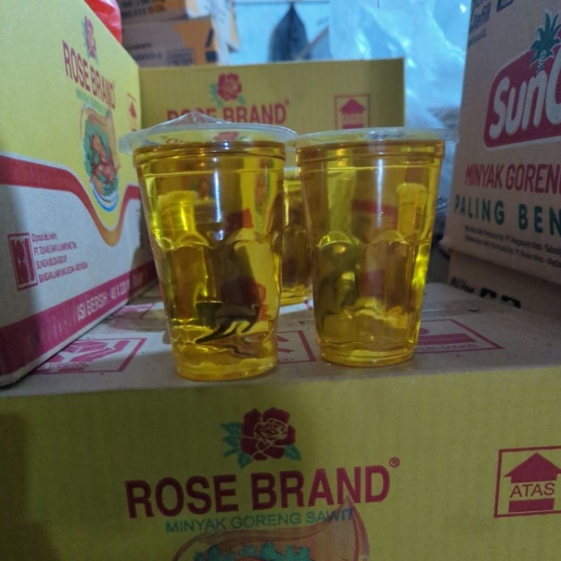 

Minyak goreng gelas rose brand 220ml
