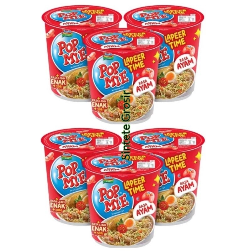 

Paket 6 Pcs - Pop Mie Lapeer Time Mi Instan Cup Rasa Ayam 75 Gram