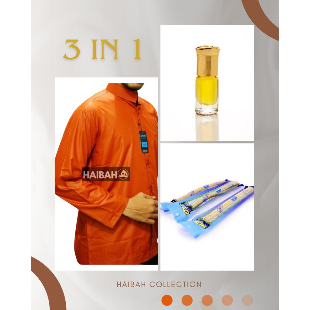 Baju Koko ammu warna Oren bata baju Koko ammu baju Koko pria baju Koko lengan panjang baju Koko haib