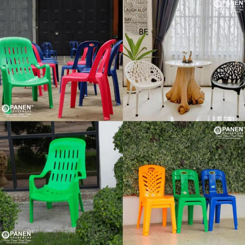 Kursi Plastik Panen Kuat / Kursi Teras / Kursi Makan / Kursi Santai / Kursi Estetik Medan