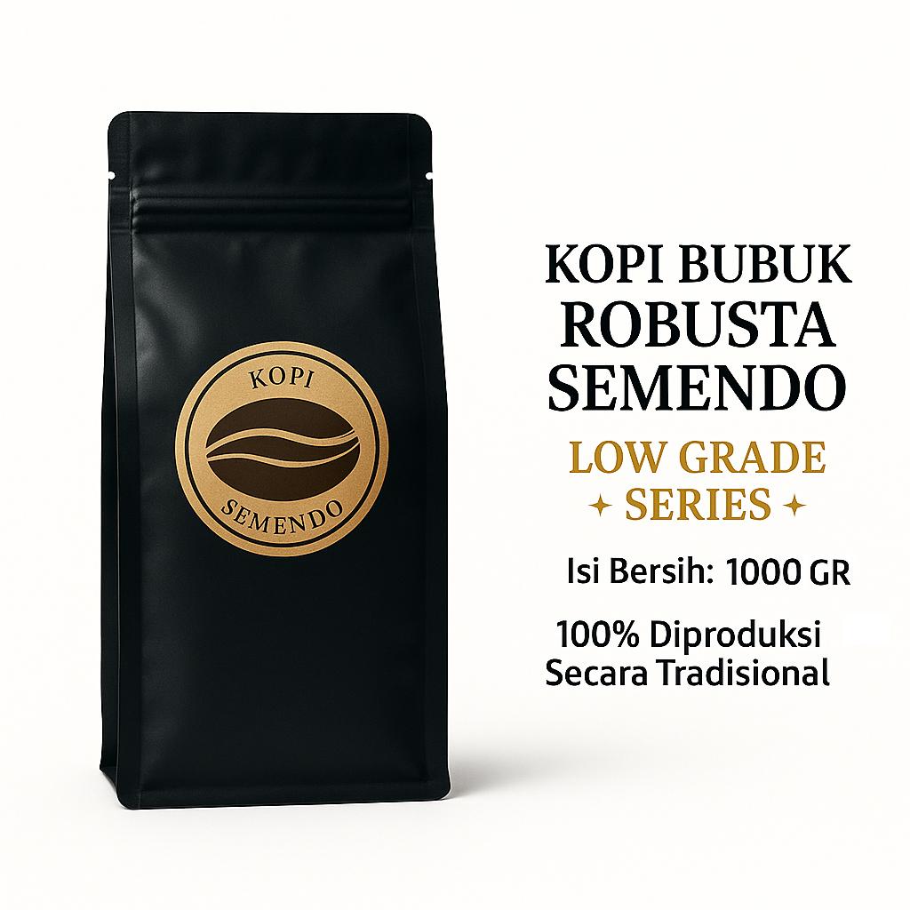 

Kopi Bubuk Robusta Semendo Varian Low 1kg / 1000gr – Rasa Kuat & Hemat