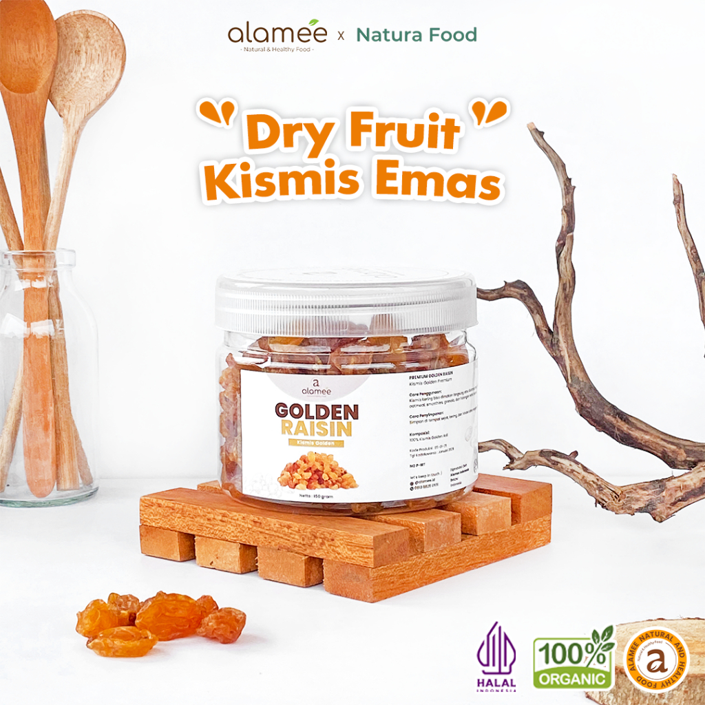 

ALAMEE Kismis Golden Raisin Cemilan Buah Kering Sehat Rendah Kalori Raisin Simin RAISINS 150gr