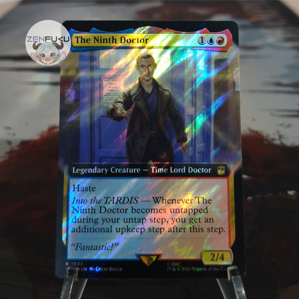 MTG Surge Foil The Ninth Doctor | Extended Art | Universes Beyond: Doctor Who (WHO) Magic The Gather
