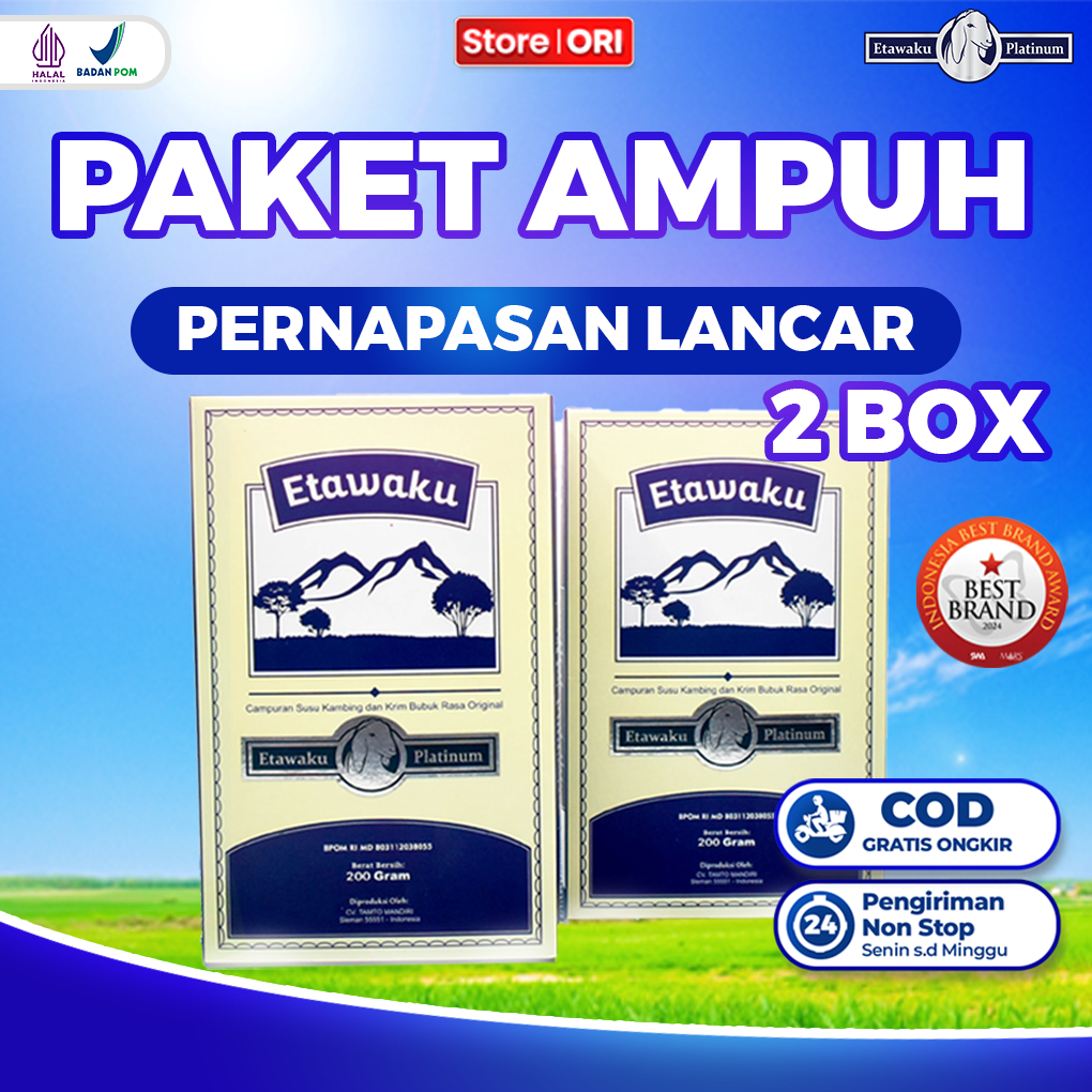 

Etawaku Platinum PAKET 2 BOX - Sembuhkan Asma Sesak Nafas TBC Bronkhitis Dan Sendi Original
