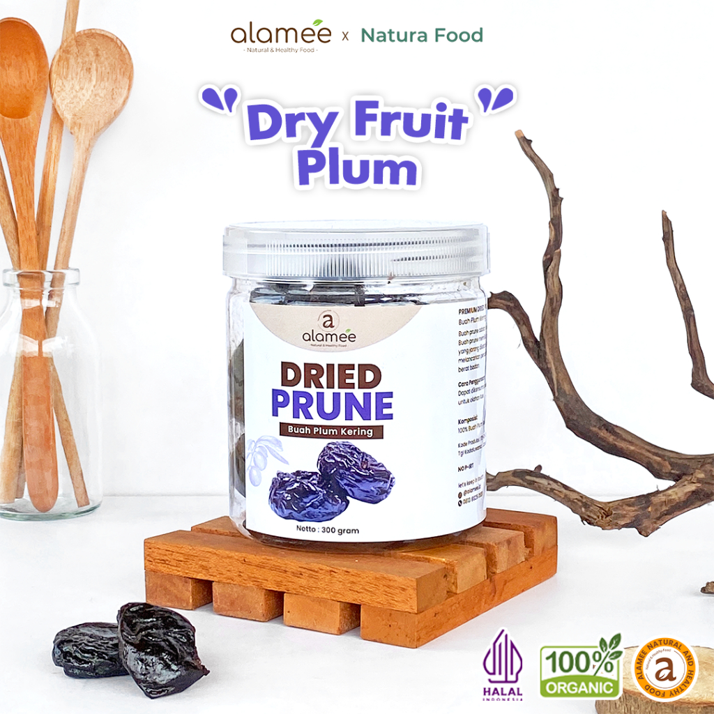 

ALAMEE Dried Prune Cemilan Buah Kering Sehat Buah Plum Kering Rendah Kalori Tanpa Biji PREMIUM 300gr