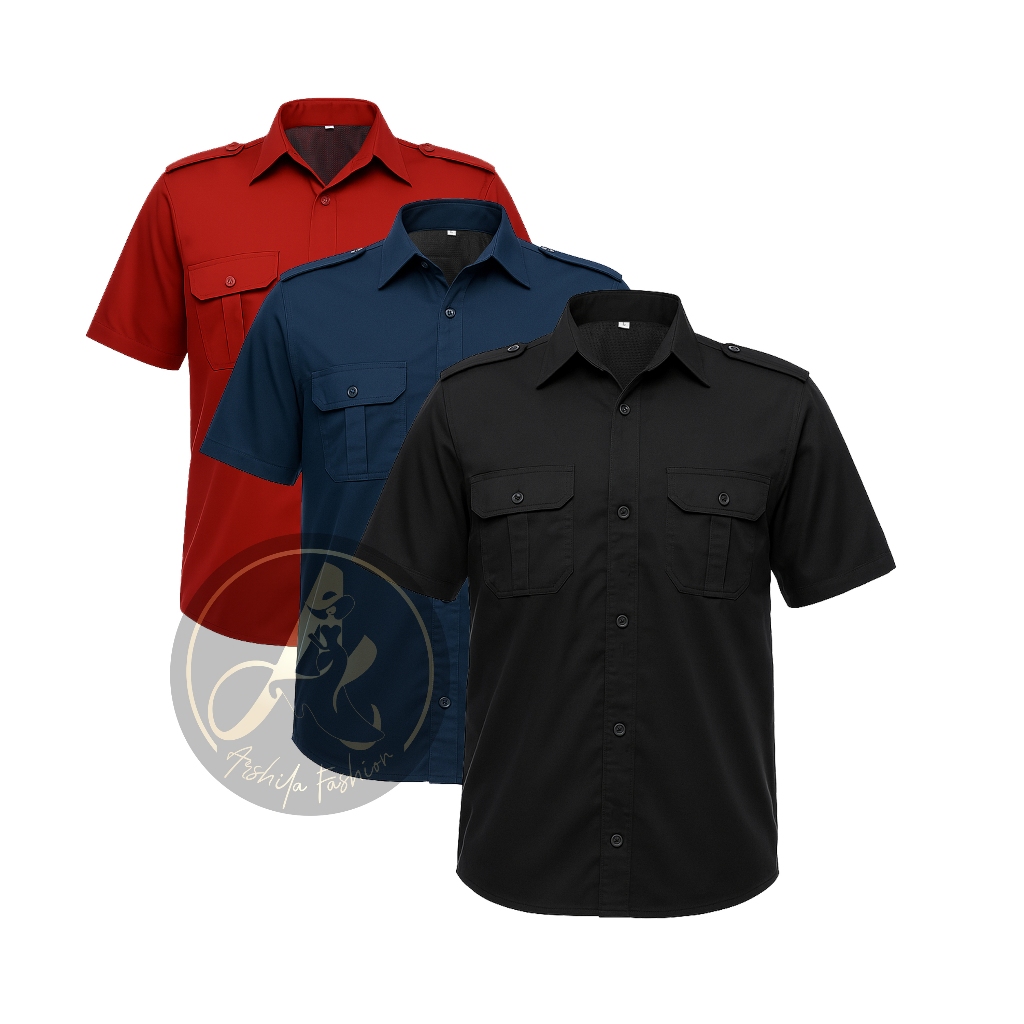 Kemeja PDL Baju PDH Pria Wanita Unisex Baju PDL Seragam Atasan PDL Lapangan Lengan Pendek