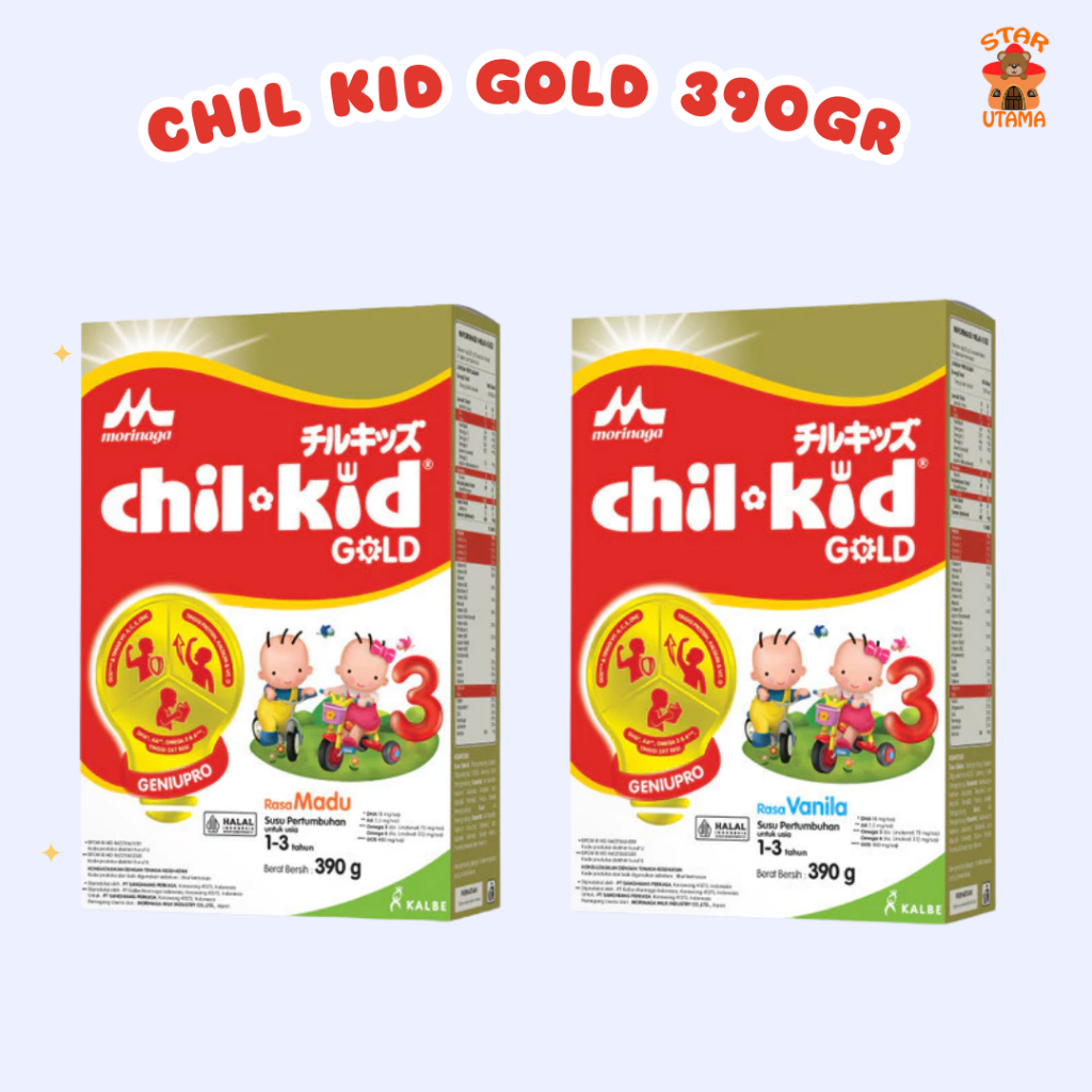 

Morinaga Chil Kid Gold Vanila / Madu 390g Susu Formula Pertumbuhan Anak Usia 1-3 Tahun ChilKid