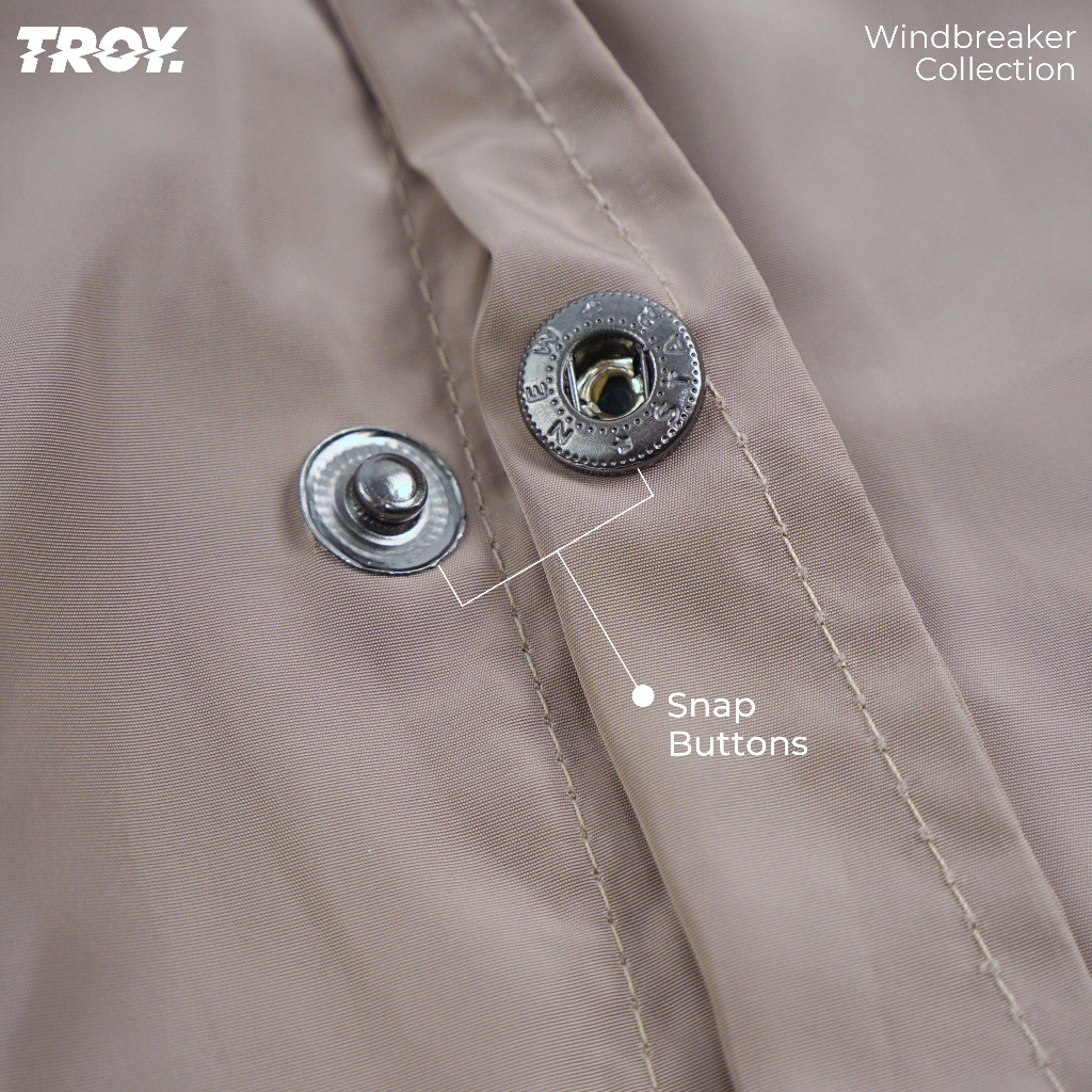 Troy Company Coach Jacket Confusion Khaki - Jaket Windbreaker Coklat Khaki WN 3132