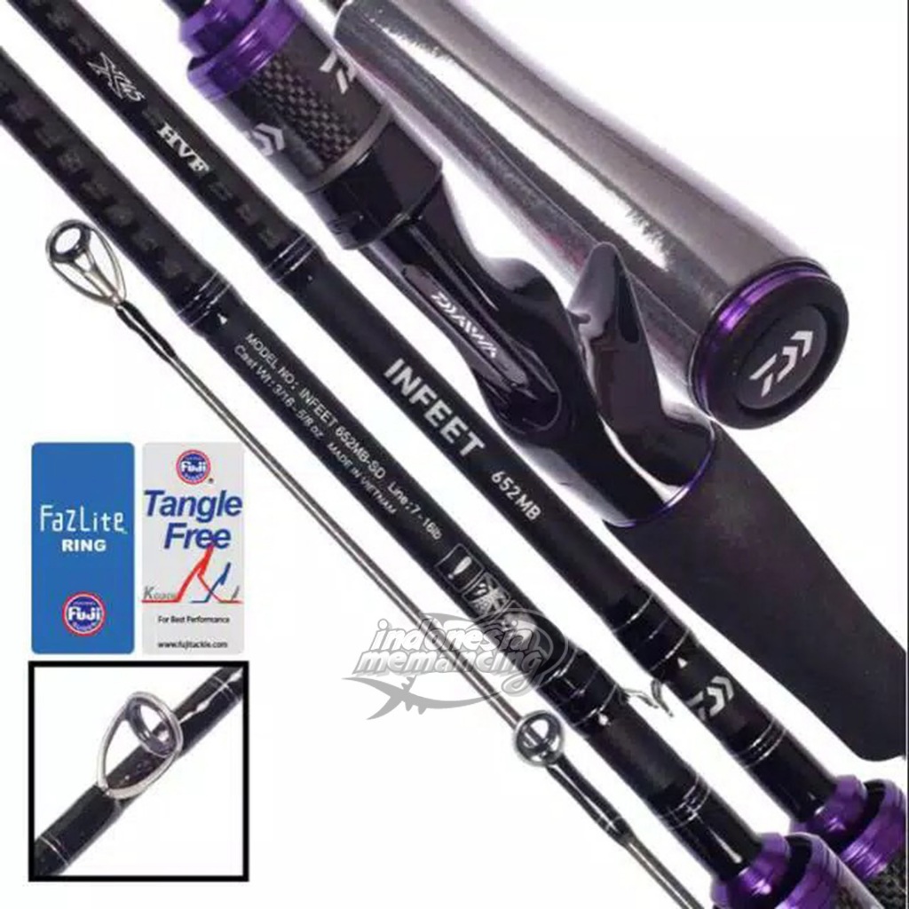 Joran BC DAIWA INFEET| Ring Fuji Fazlite+Fuji Reel Seat |180cm| 7 s/d 20lbs | Bergaransi{19}~IMStore