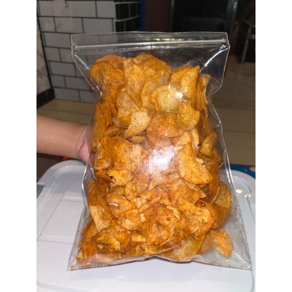 

KERIPIK SINGKONG PEDAS RUJAK VIRAL 250GR SINGKONG BUMBU RUJAK PEDAS CEMILAN VIRAL KERIPIK SINGKONG