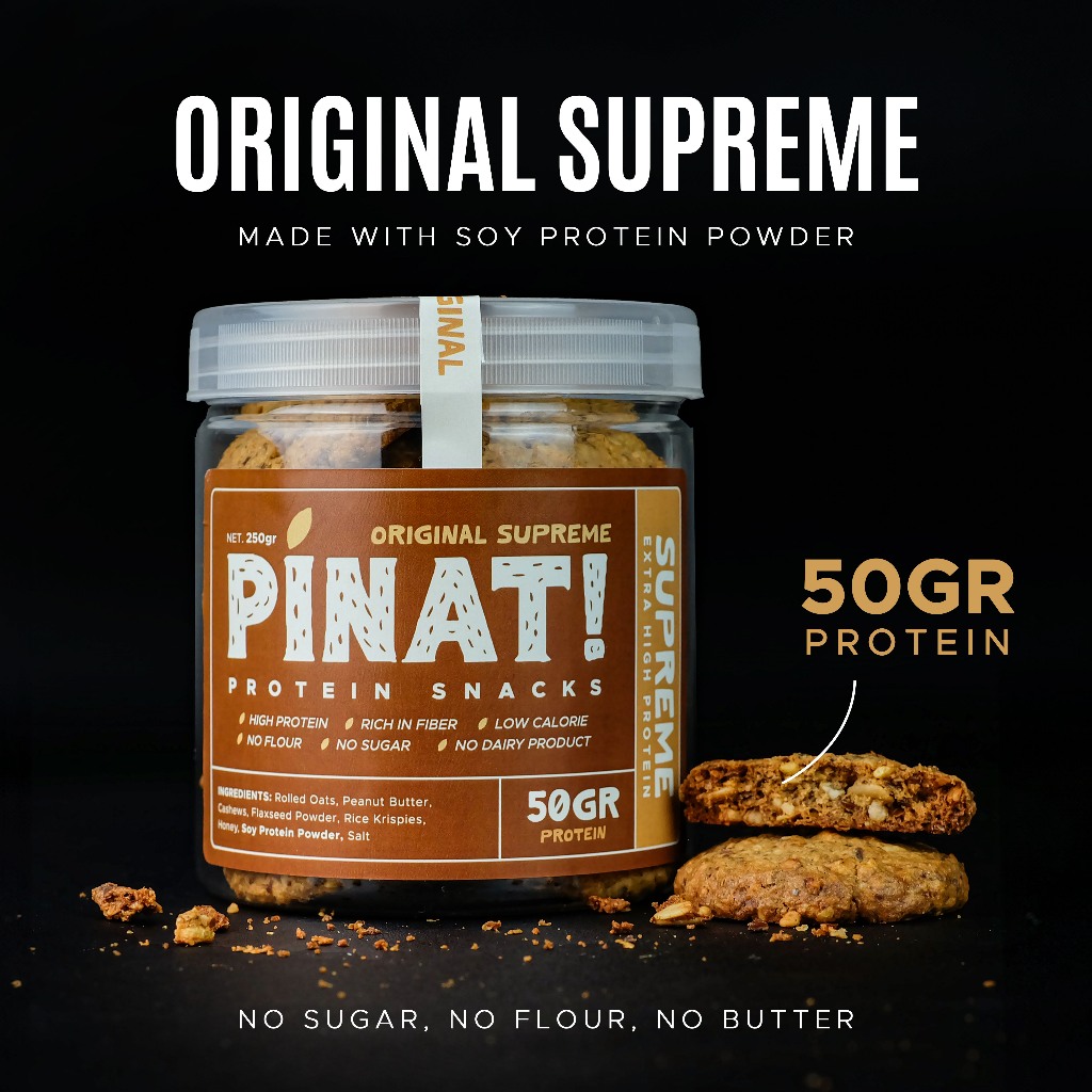 

PINAT! | HIGH PROTEIN PEANUT OATMEAL DIET COOKIES | ORIGINAL SUPREME