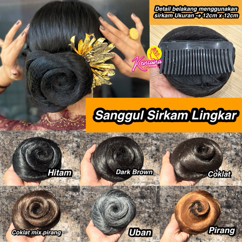 Sanggul Sirkam Lingkar / Sanggul modern Sirkam