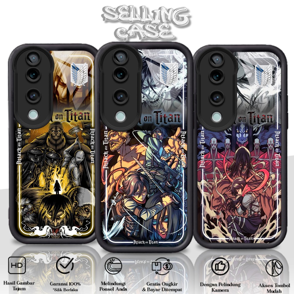 Case Premium Compatible For VIVO V40 S19 PRO Motif [ AOT ] Casing Softcase Glossy Anti Jamur
