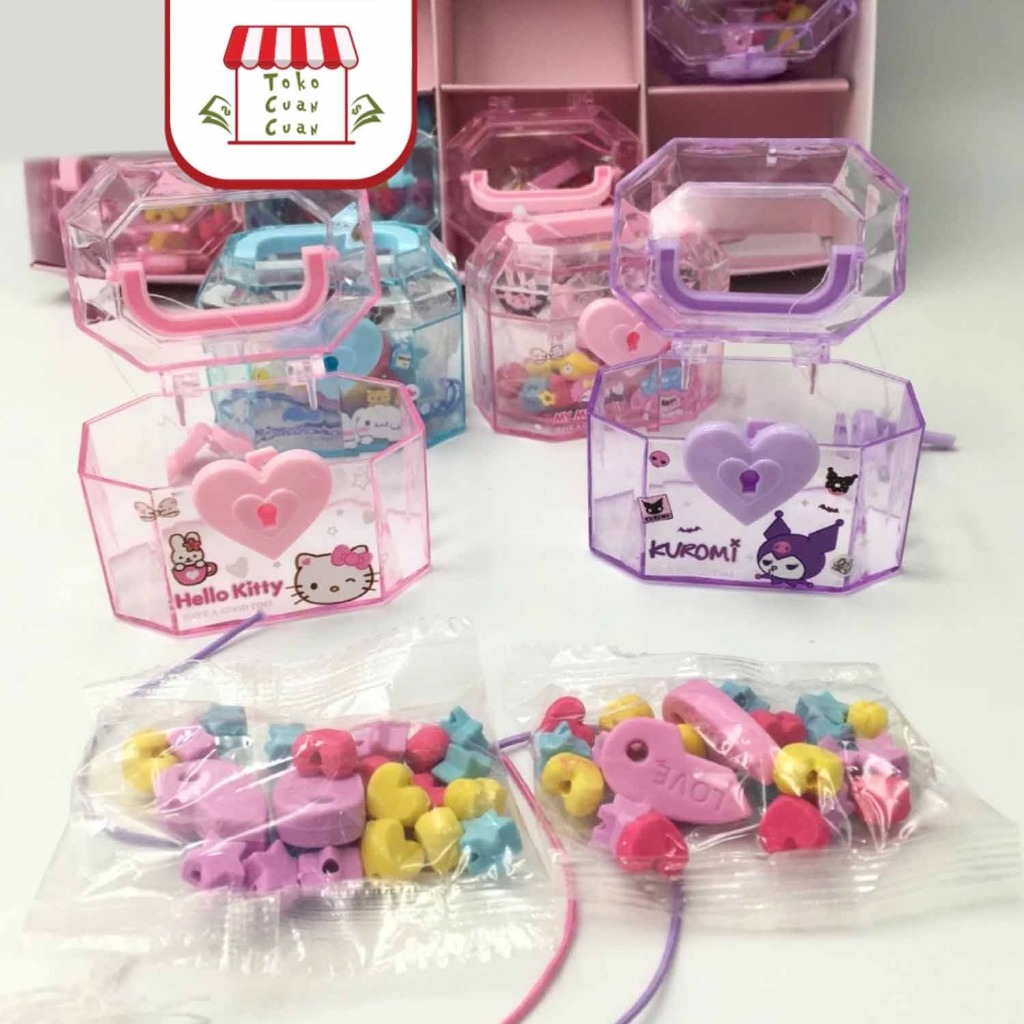 

TCC Treasure Box Sanrio Penghapus Gelang DIY With Case Kuromi Melody Kitty Cinnamorol