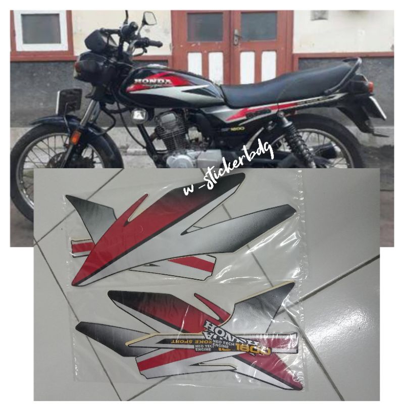 Striping Lis Honda Gl Pro Neotech Gl Pro Kotak Hitam Merah Abu