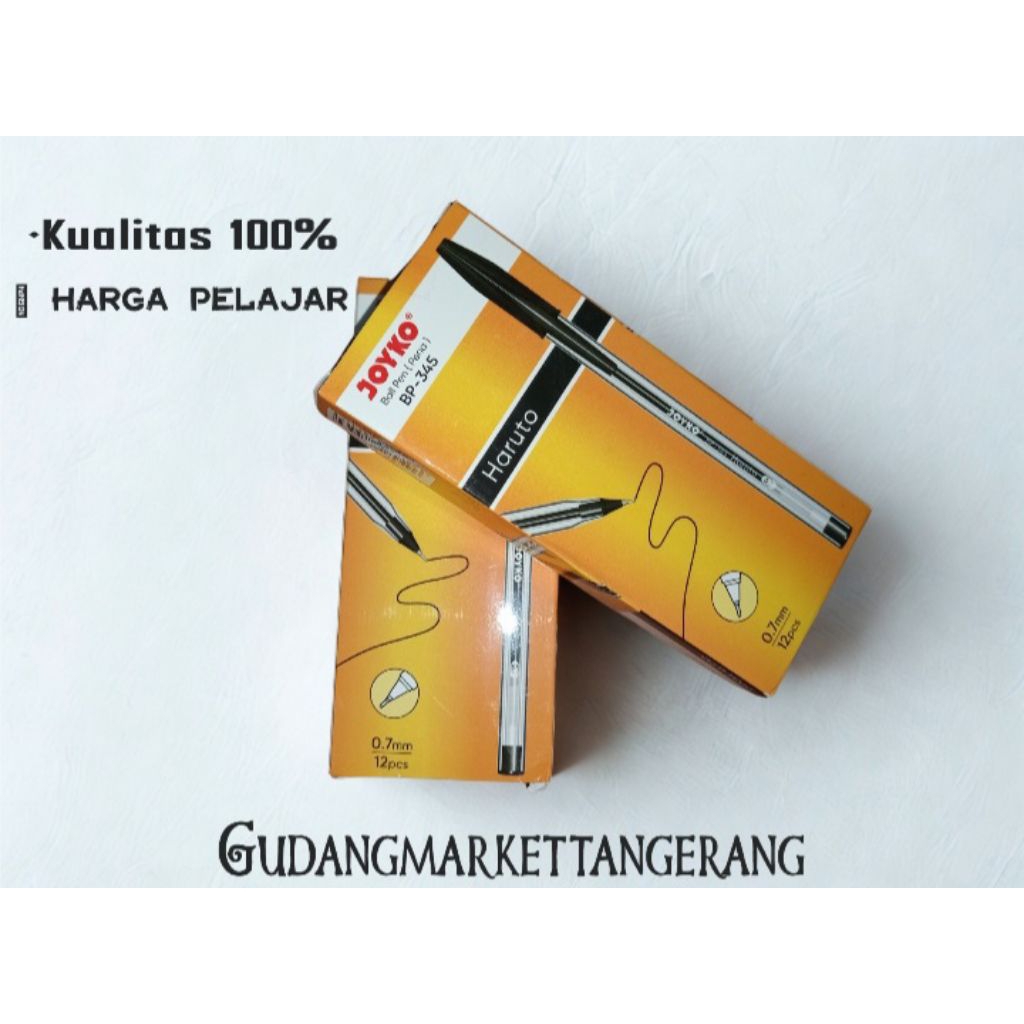 

JOYKO - Ball pen Haruto Hitam BP-345 1 Pack ( Isi 12 Pcs)