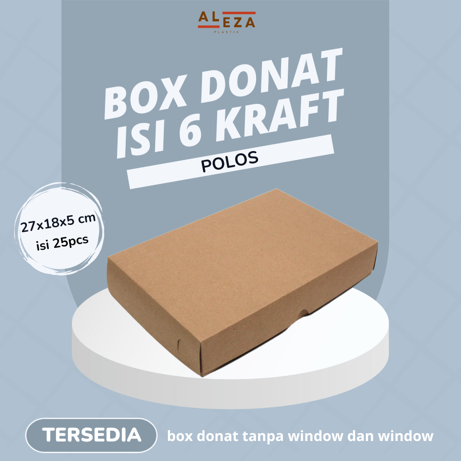 

Box Donat isi 6 | Dus Donat isi 6 | Kotak Donat | Kemasan Donat Kraft Polos isi 25 pcs
