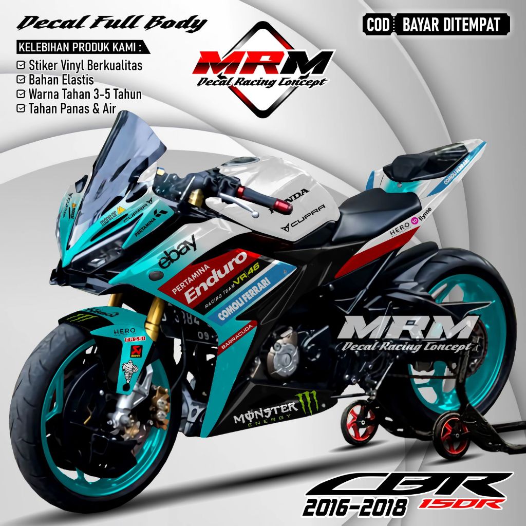 Decal CBR 150R K45G 2016 Fullbody Decal Stiker Cbr 150r Facelift 2017 Full Body Sticker CBR150R 2018