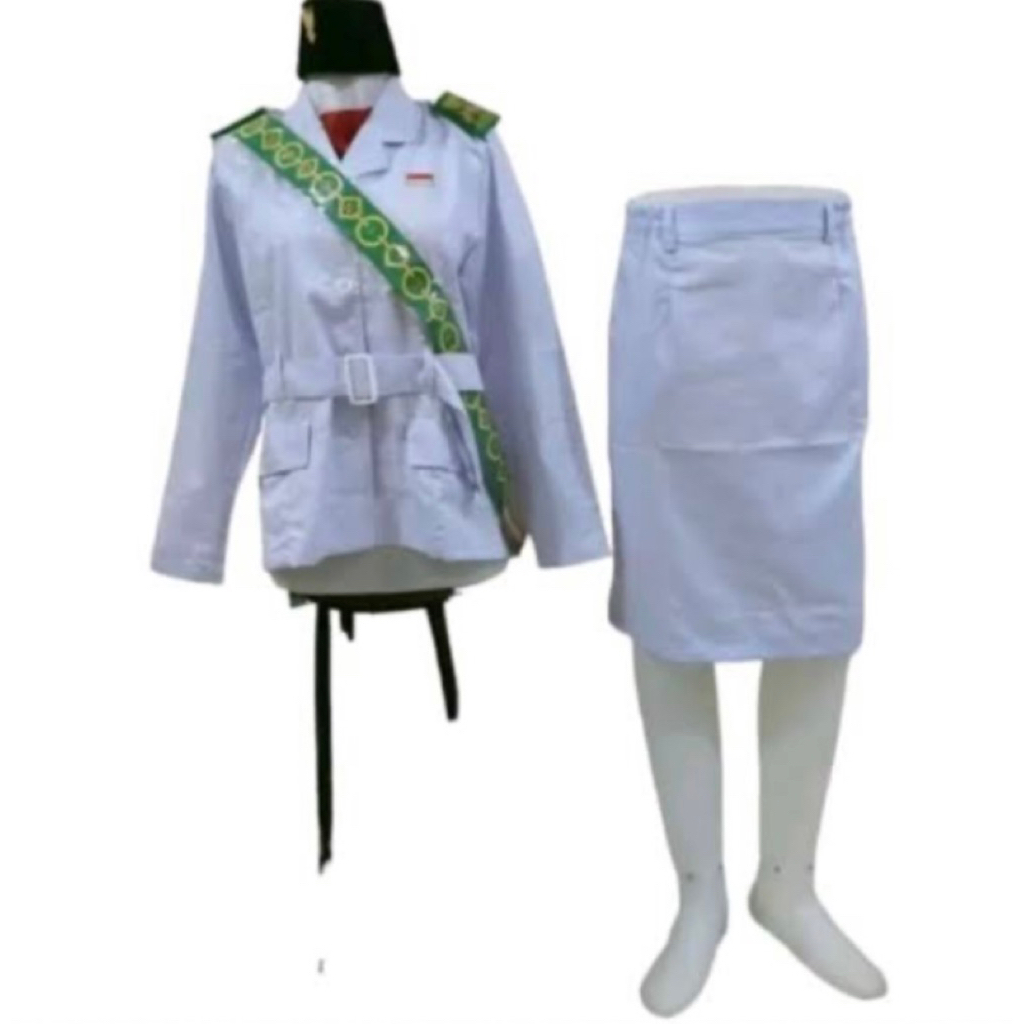 KEMEJA PASKIBRA CEWE/SETELAN PASKIBRA/SERAGAM PASKIBRA CWE BAJU DAN ROK