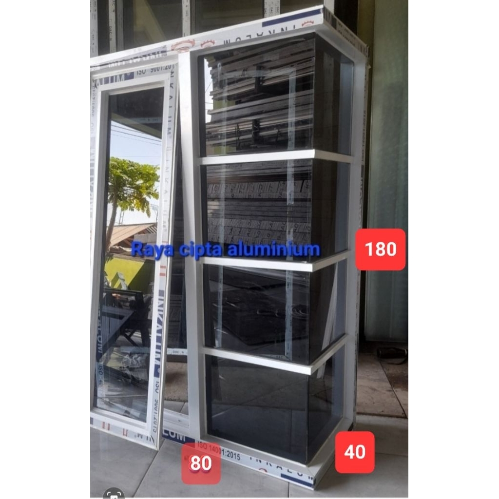 Kusen Aluminium Jendela kaca