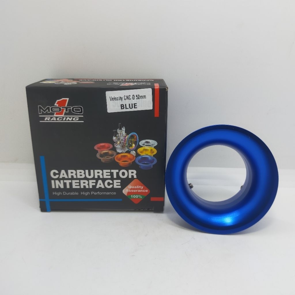 Velocity Almu CNC Moto 1 Karbu PE PWL 26 28 30 PWK 28 Diameter 50 mm Biru Blue