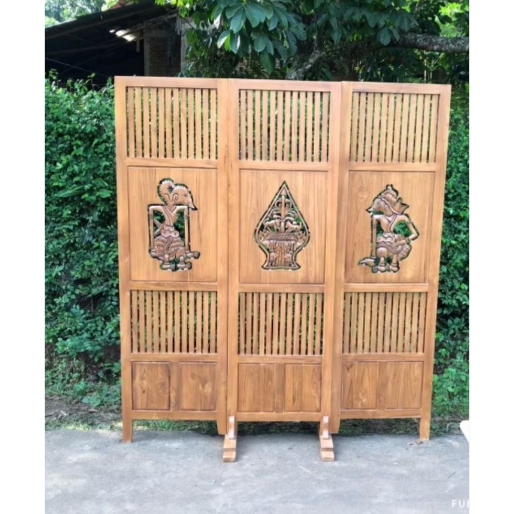 SKETSEL MINIMALIS PENYEKAT RUANGAN SKETSEL JATI SOLID READY STOCK