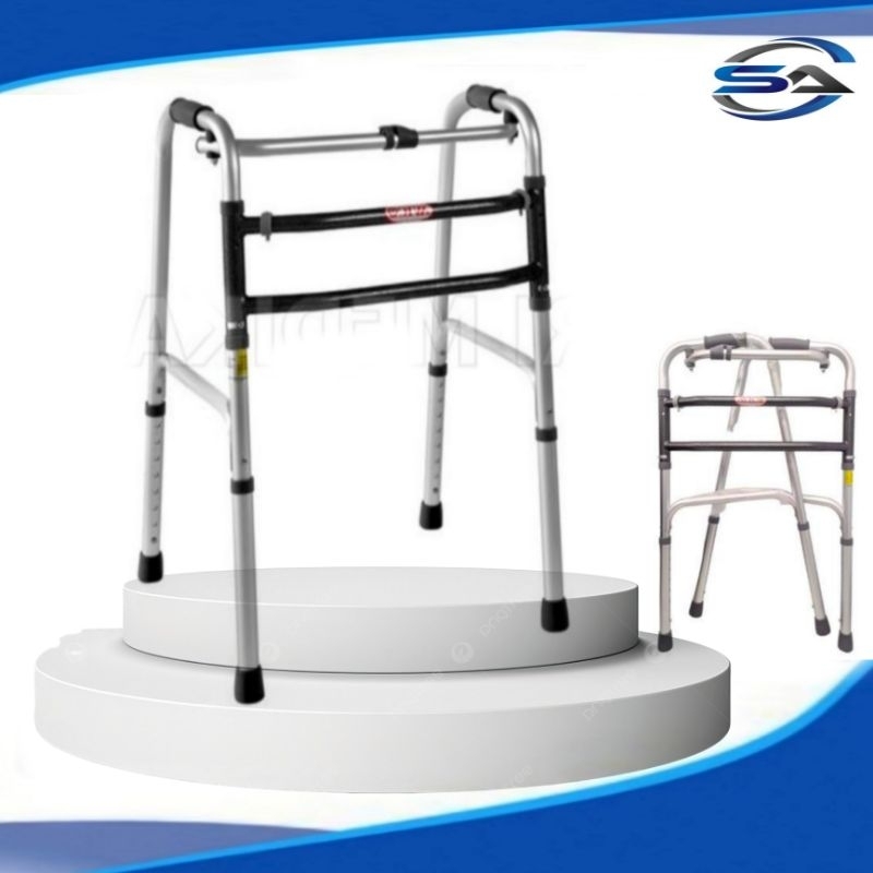 Walker tanpa roda Avico bahan aluminium / Bisa di lipat dan di atur Tinggi