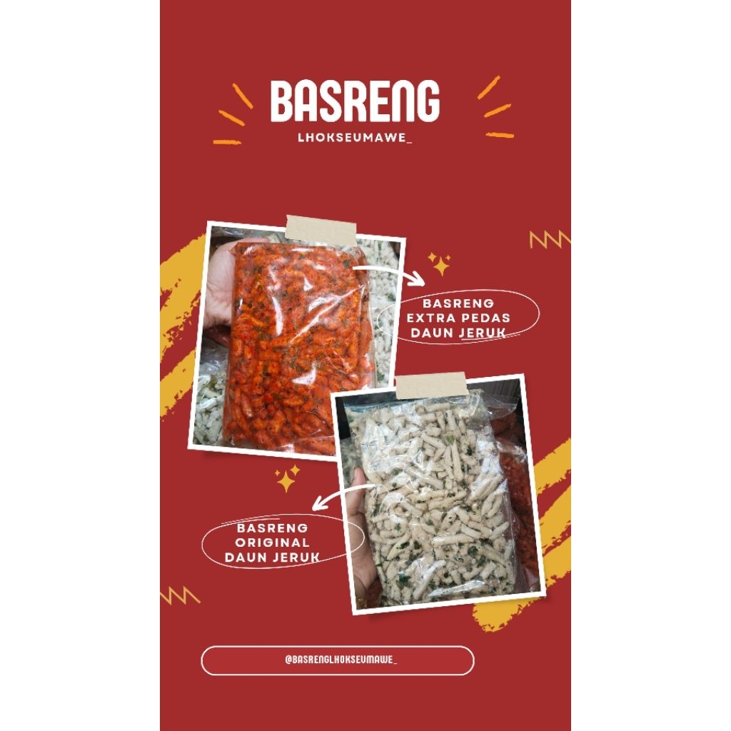 

basreng aceh mix original dan pedas daun jeruk 1 kg