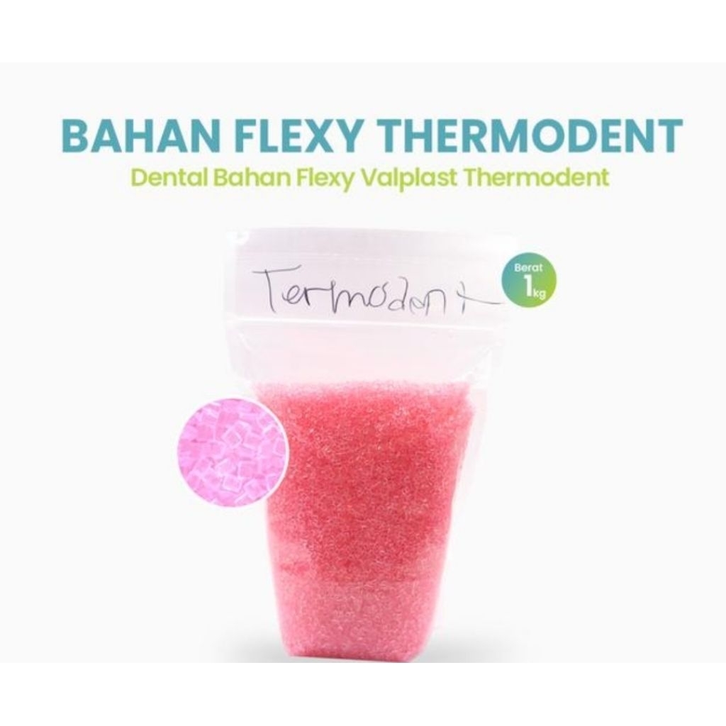 dental thermodent lab denture valplast resin bahan cetak gigi palsu warna pink