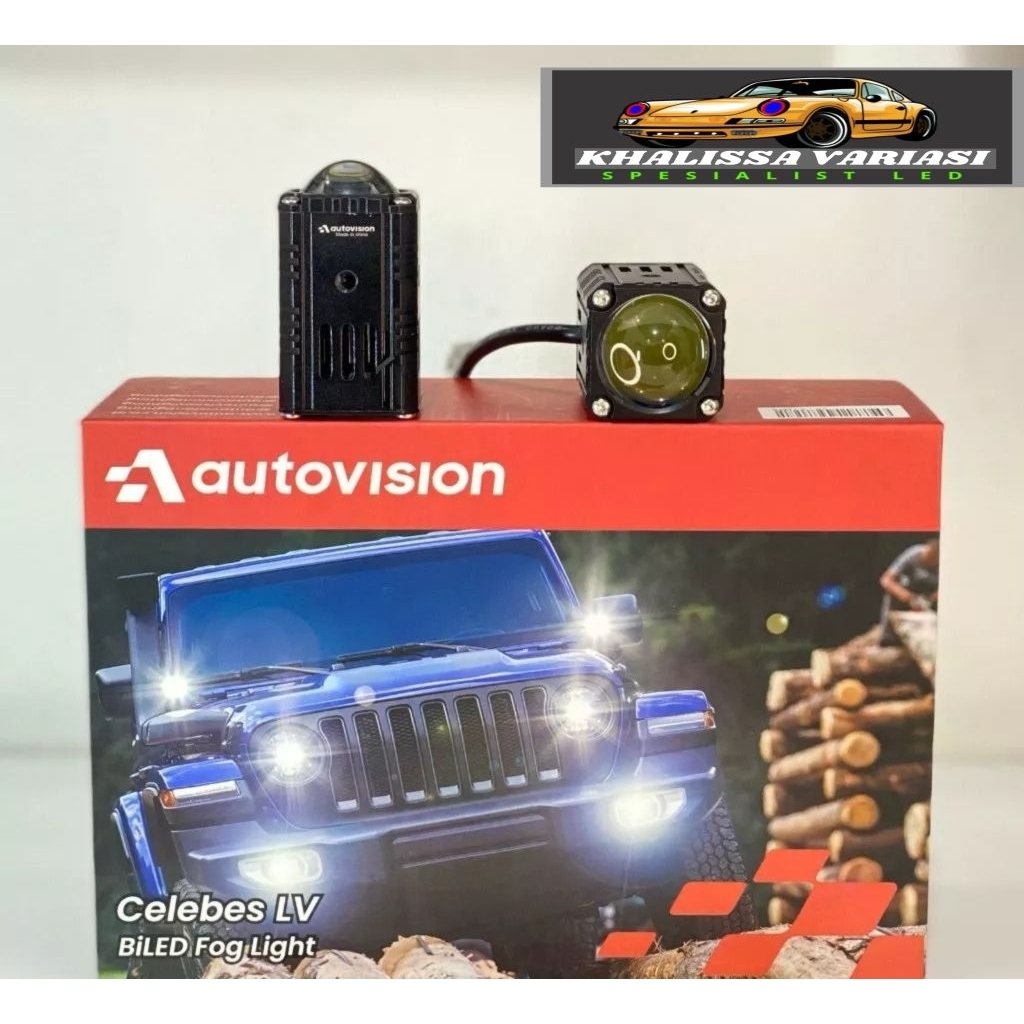 Lampu Tembak Bi LED Autovision Celebes LV 55W Projektor 2 Warna Putih Kuning
