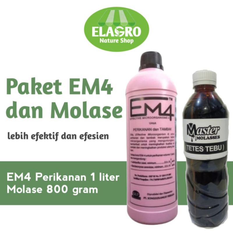 EM4 perikanan dan Molase tetes tebu 800 gram