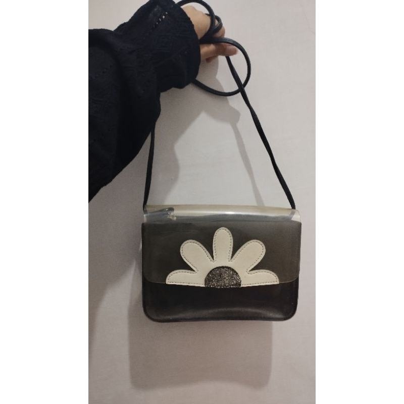 [PRELOVED] Sling Bag Mini PVC Jelly (Transparan) Aesthetic Wanita