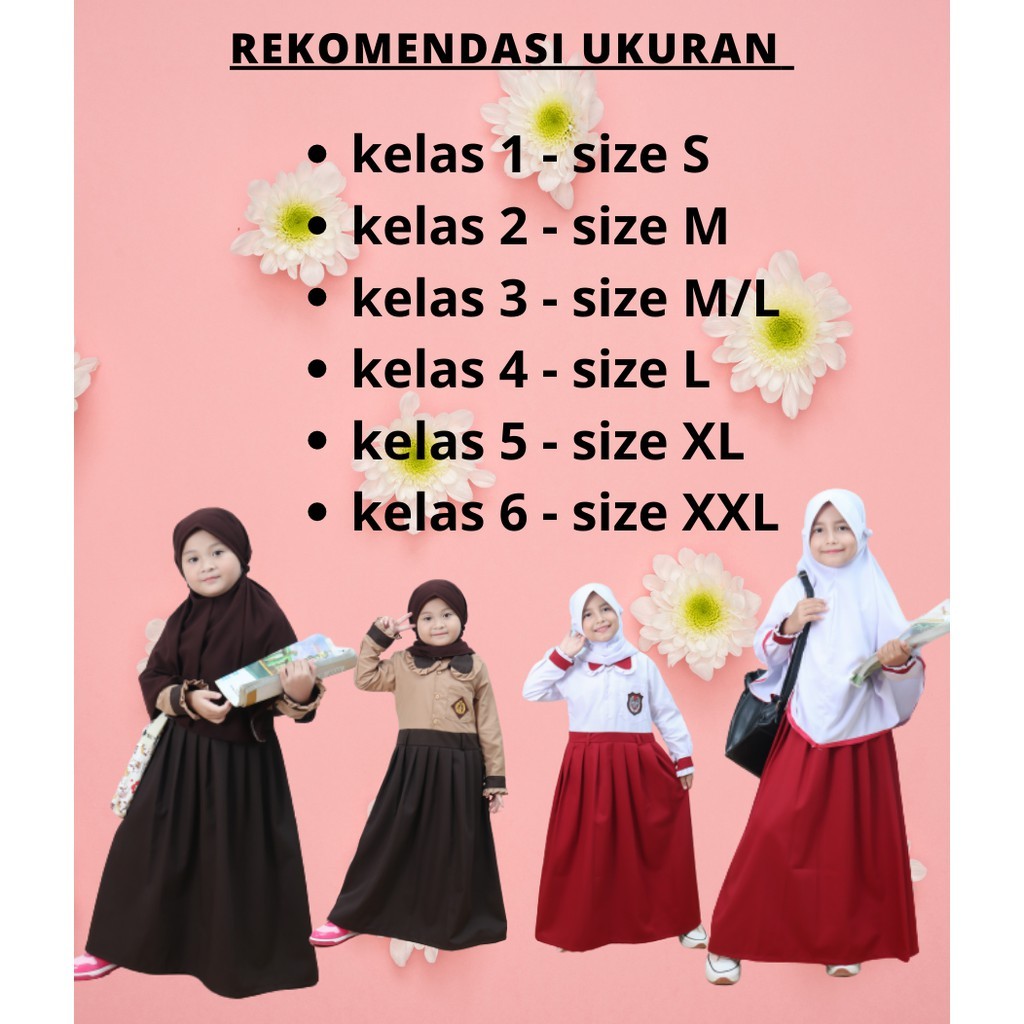 Favorit Seragam Sekolah Anak Sd Gamis Sekolah Simpel / Gamis Anak Putih Hitam No Hijab