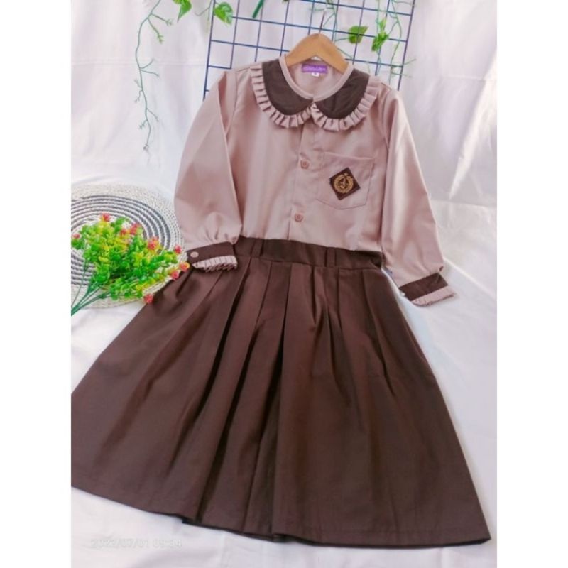 BESTPROMO GAMIS ANAK SEKOLAH SD SIMPEL / SERAGAM SEKOLAH HITAM PUTIH MERAH PUTIH PRAMUKA