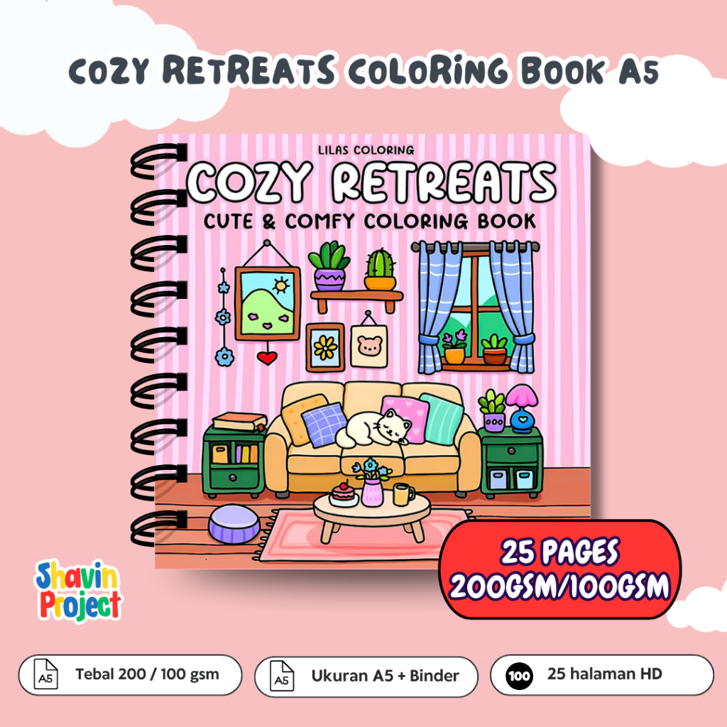 

Cozy Retreat Coloring Book for Adult and Kids / Cozy Retreat