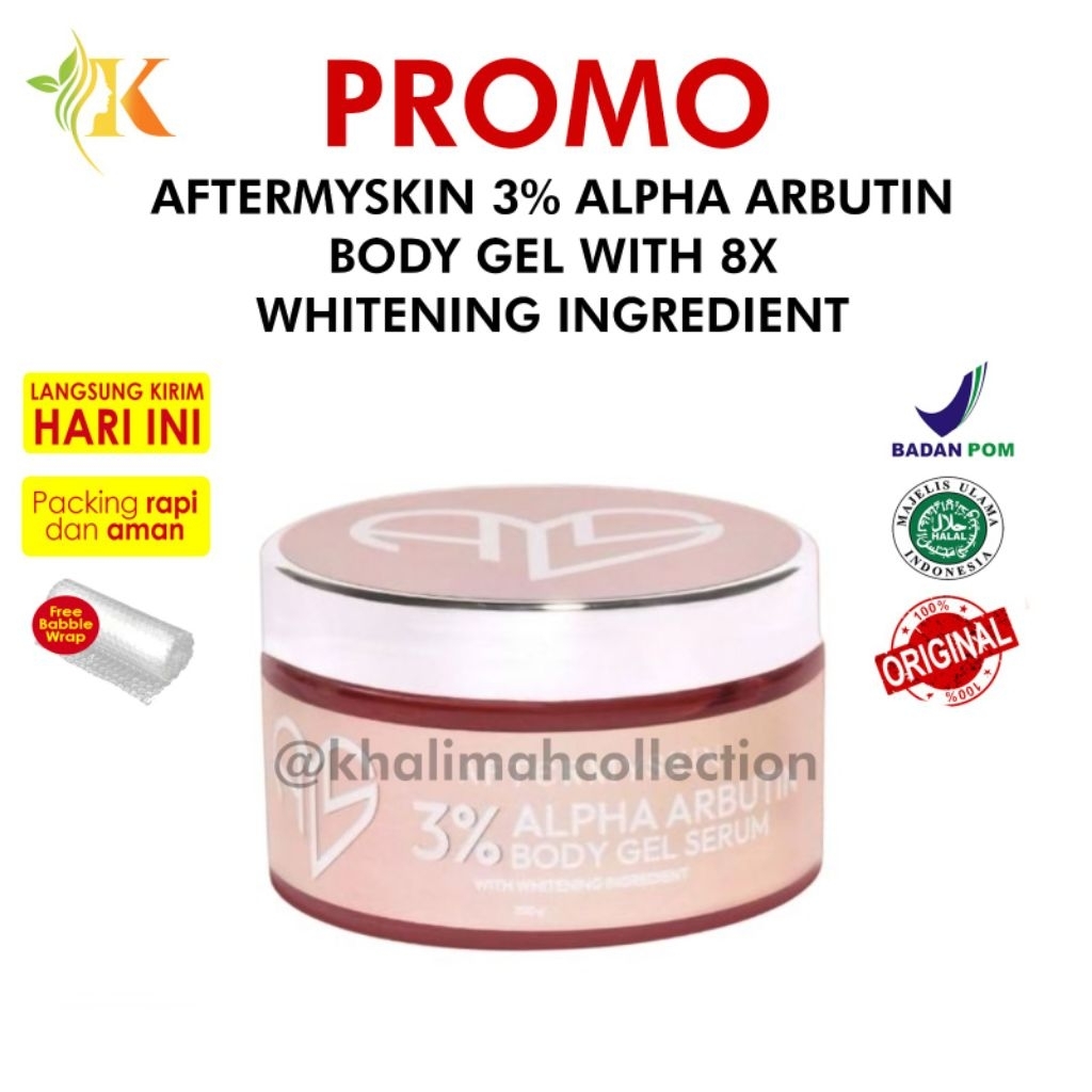 PROMO AFTERMYSKIN HB MERAH ALPHA ARBUTIN BODY GEL AFTERSKIN GREAT RETINAL UNGU  OVERNIGHT SLEEPING M