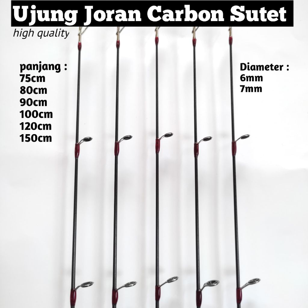 Ujung Joran Carbon Sutet 75-150cm