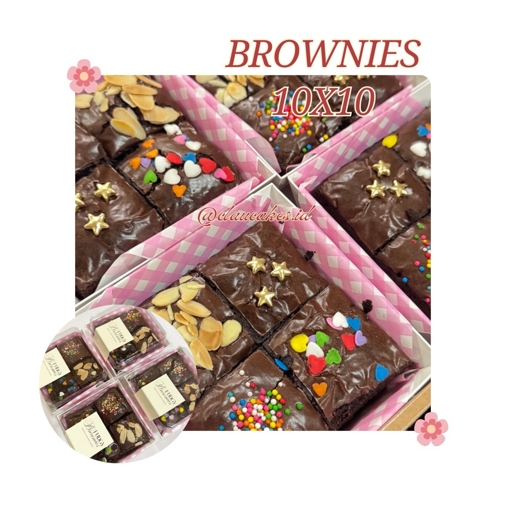 

FUDGY BROWNIES 10x10 — by Claucakes.id