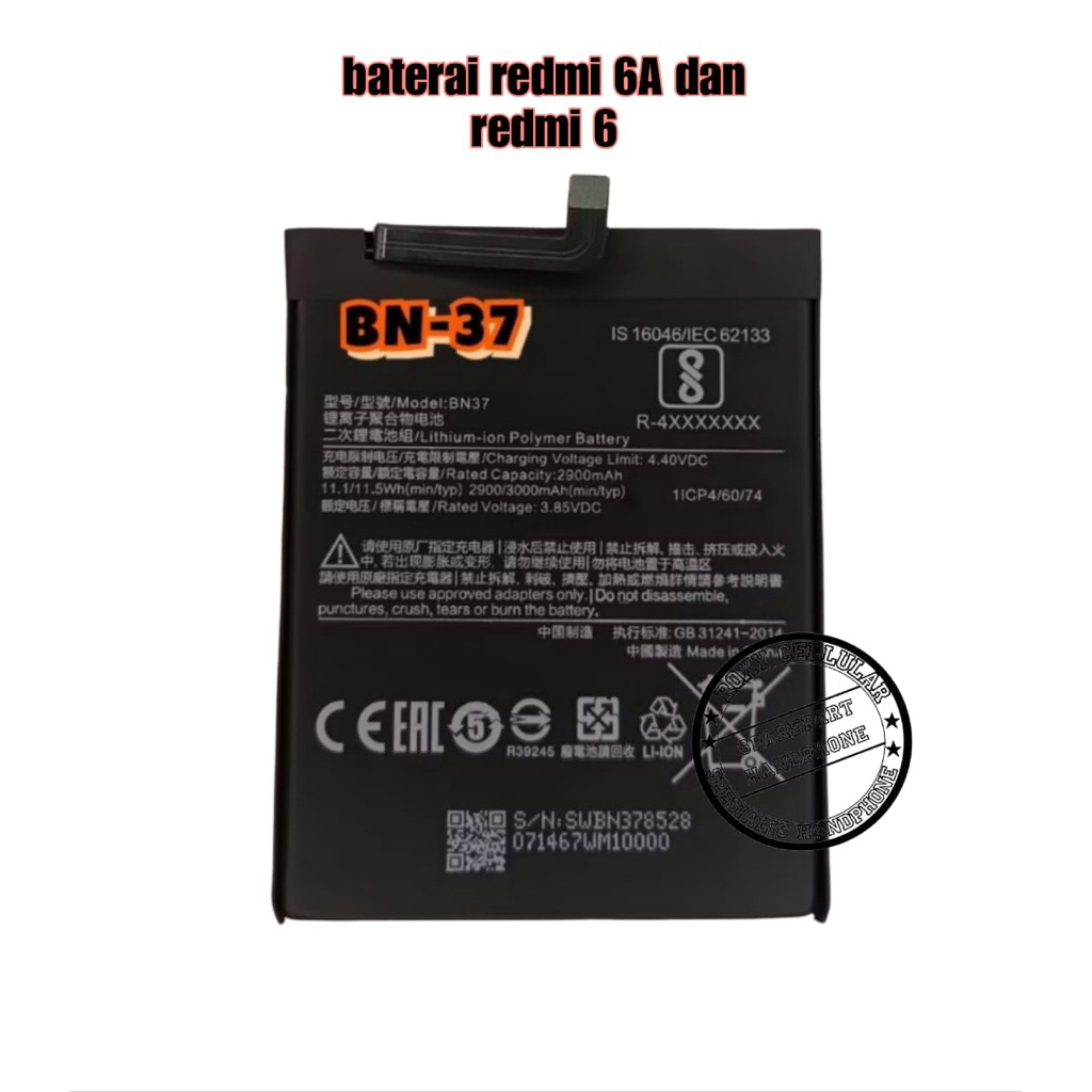Baterai Batre Redmi 6A, Redmi 6