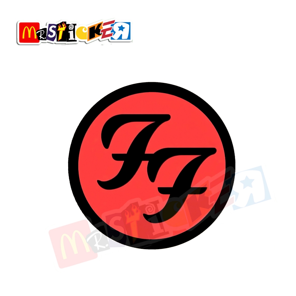 

sticker band Foo Fighters FF rounded logo stiker