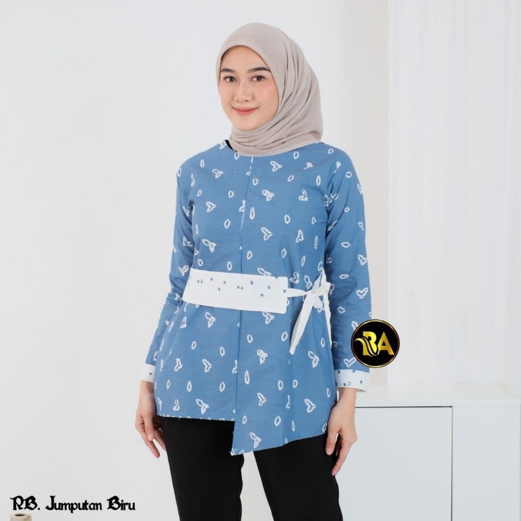 Blouse Batik Modern Batik Blouse Elegan Atasan Blouse Wanita
