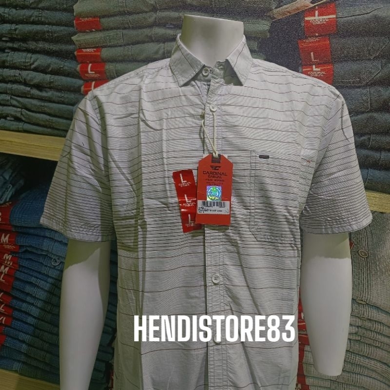 kemeja cardinal casual original lengan pendek
