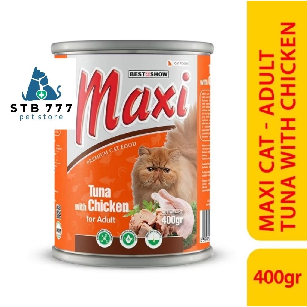 

MAXI CAT ADULT Tuna With Chicken 400 GR -makanan kucing kaleng