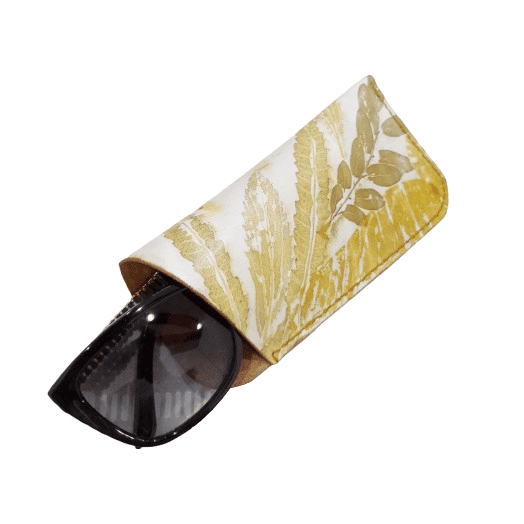 Sarung/Tempat Kacamata Kulit Sapi ECOPRINT