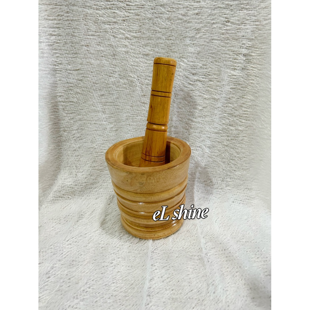 Lumpang Kayu /Lumpang Tumbuk Kayu 1set (lumpang +penumbuk)