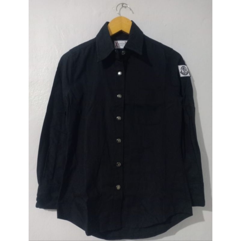 Kemeja Hitam Moncler Size S